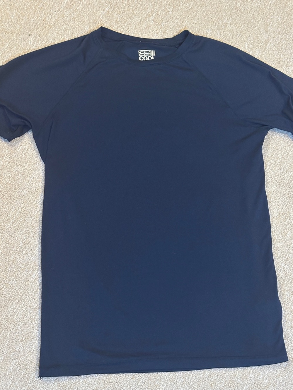 32Degrees COOL Performance Navy Blue Athletic Tee L 14/16 Kids